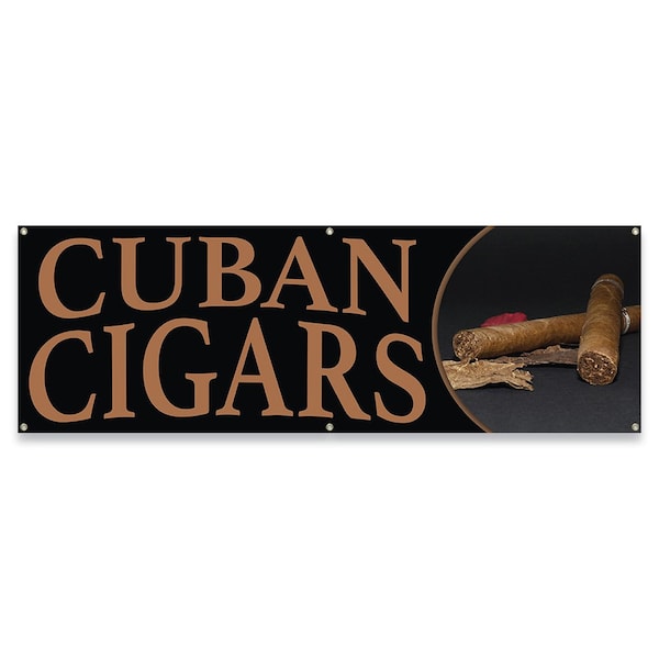 Cuban Cigars Banner Concession Stand Food Truck Single Sided